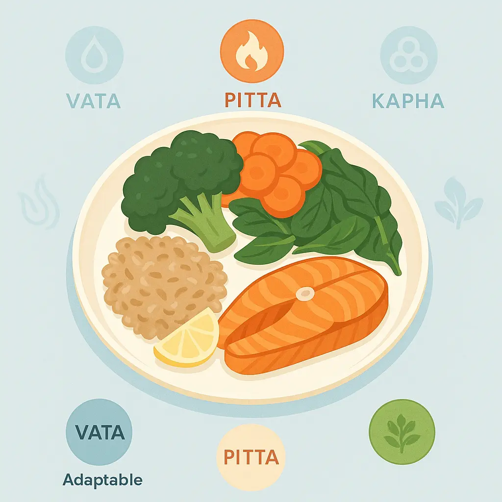 Dosha based diet plan illustration