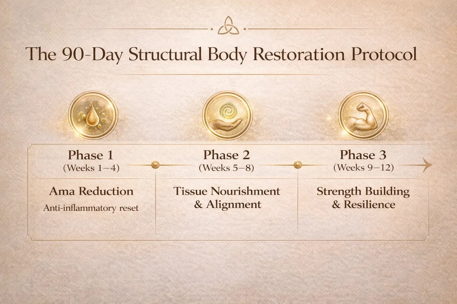 Horizontal 90 Day Protocol Timeline | Vishuddhi Isha Yoga Goa India 90-Day Structural Body Restoration Protocol Timeline