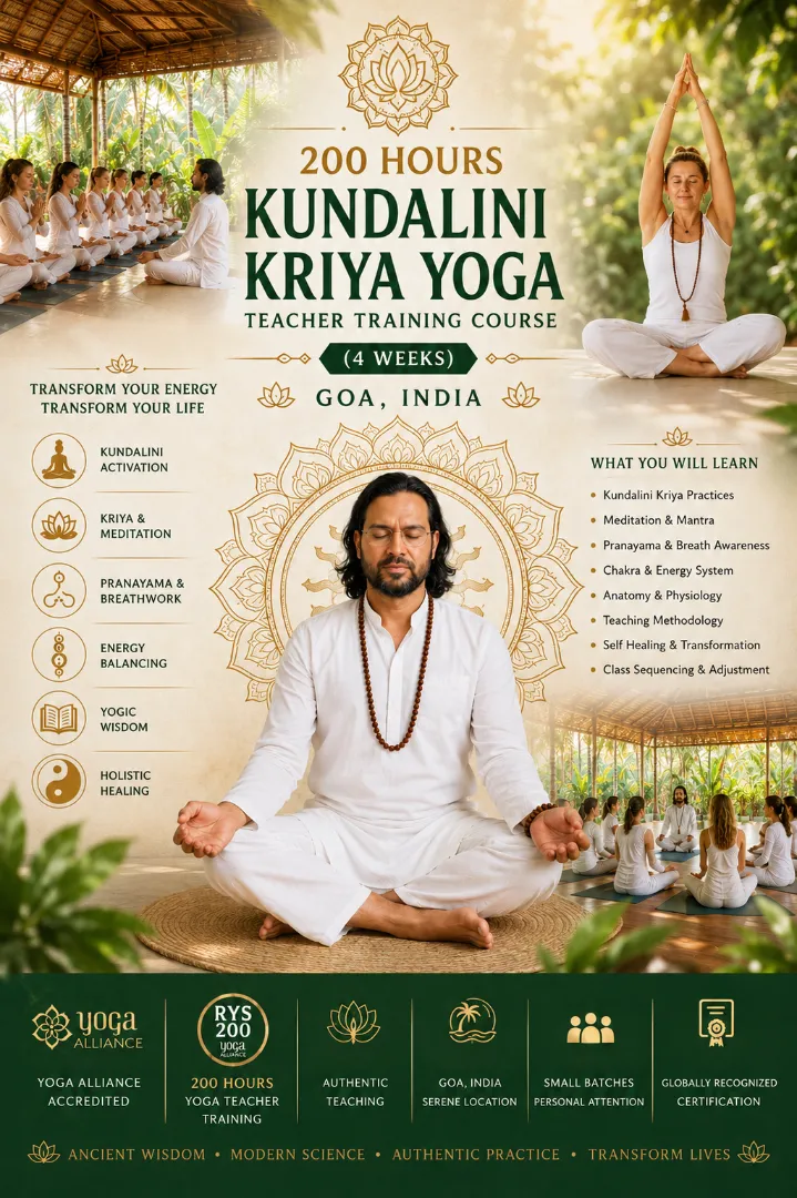 200 Hour Kundalini Kriya Yoga Teacher Training in Goa