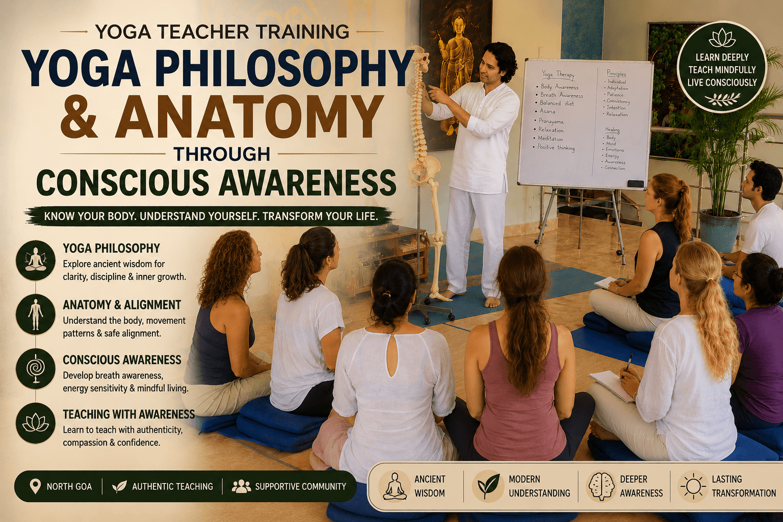 Yoga Teacher Trainng India 89 | Vishuddhi Issha Yoga Ayurveda Yoga Philosophy and Anatomy