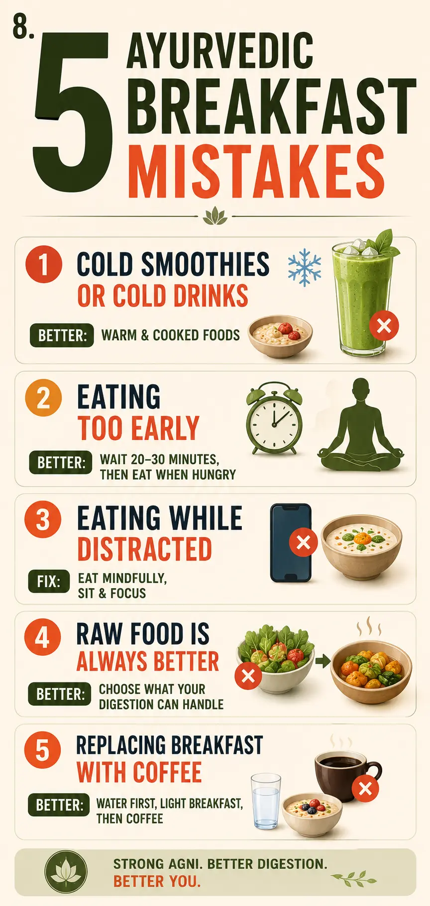 5 Ayurvedic Breakfast mistakes | Vishuddhi Issha Yoga Ayurveda 5 Ayurvedic Breakfast Mistakes