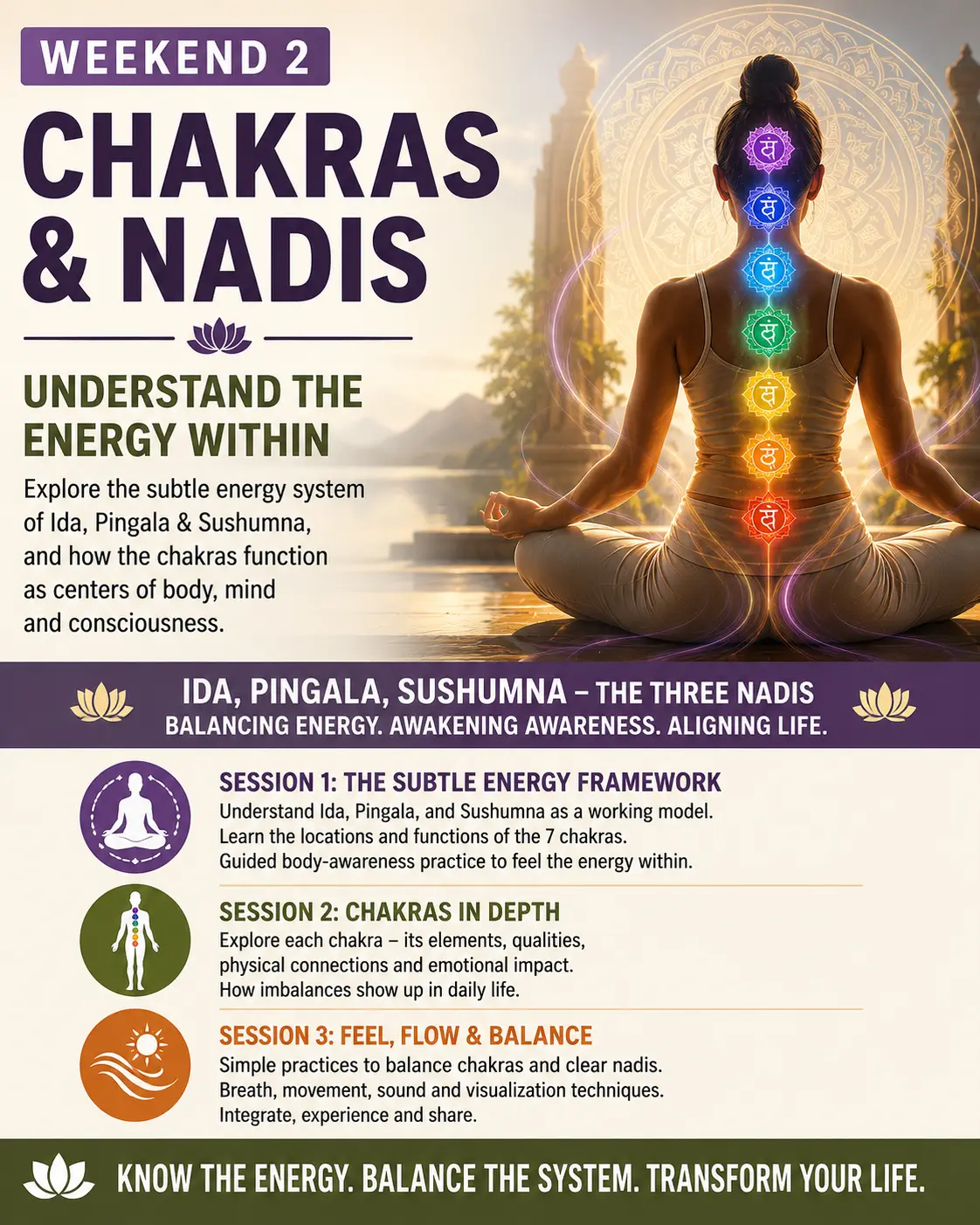 Kundalini 2 | Vishuddhi Issha Yoga Ayurveda Weekend 2: Chakras and Nadis