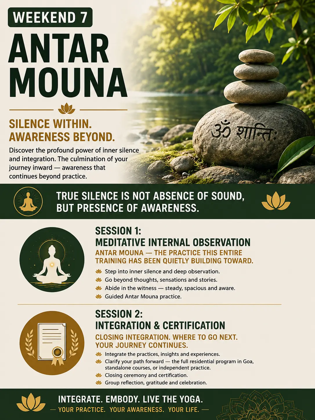 kundalini 7 | Vishuddhi Issha Yoga Ayurveda Weekend 7: Antar Mouna