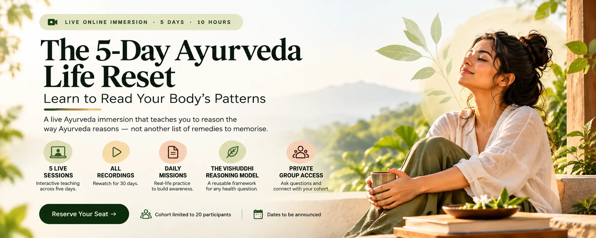 Ayurveda Life reset | Vishuddhi Issha Yoga Ayurveda Ayurveda Life Reset: 5 Day Ayurveda Online Course