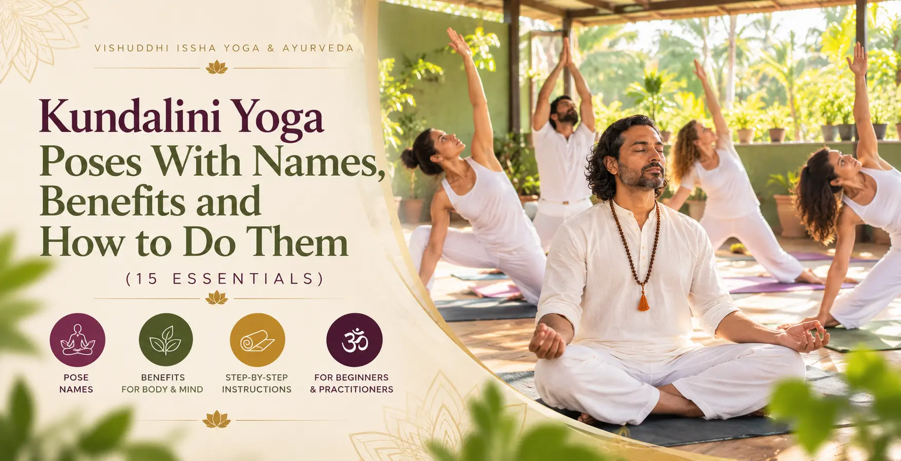 Kundalini Yoga Poses and Benefits | Vishuddhi Issha Yoga Ayurveda Kundalini Yoga Poses With Names, Benefits & How-To Guide